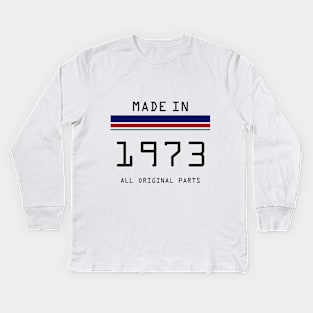 vintage made in 1973 all original parts Kids Long Sleeve T-Shirt